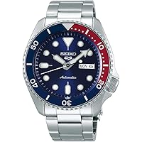 Amazon.co.jp: Seiko 5 スポーツ 'ペプシ' ベゼル ステンレススチール